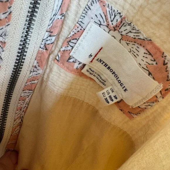 ANTHROPOLOGIE DEMI CREAM TEXTURED JUMPSUIT - Picture 3 of 3